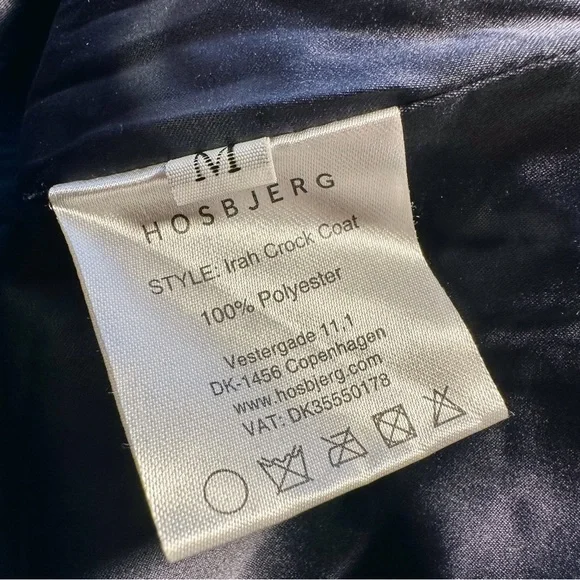 NWOT Hosbjerg Vegan Leather ‘Irah Croc Embossed Coat’ in “Dust Blue” Size Medium - Picture 10 of 16
